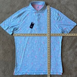 NWT Johnnie-O Featherweight Polo - Birds of paradise print